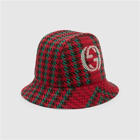 gucci bucket hat houndstooth